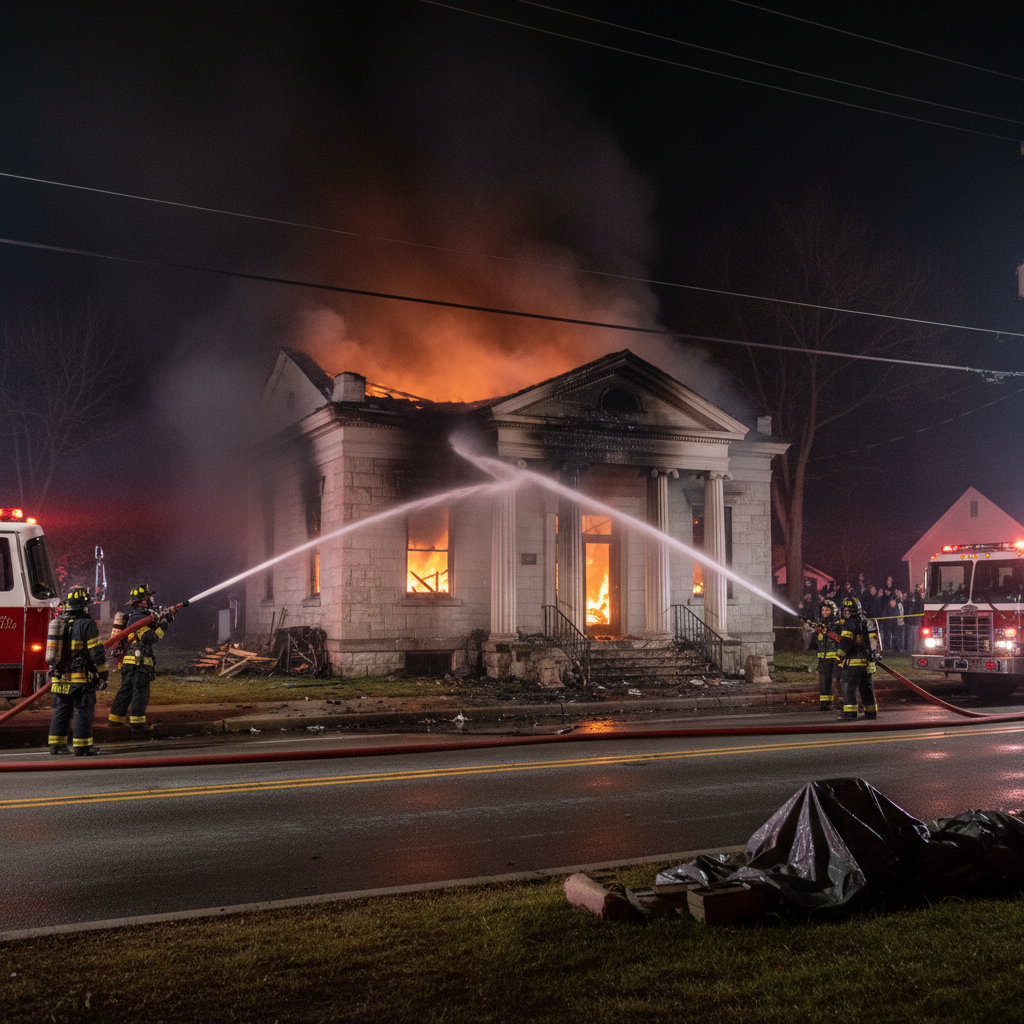 David Wilson battles flames to save his museum